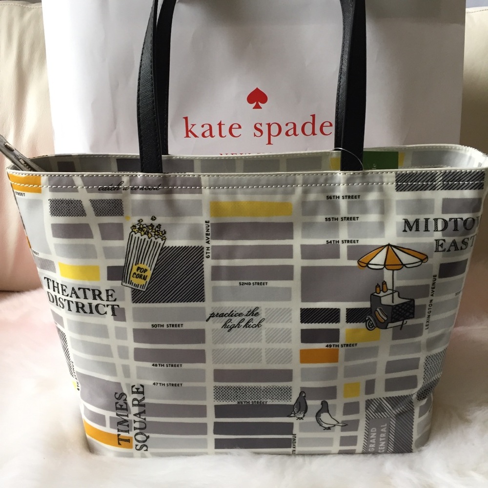 NWT Kate Spade New York Francis Yellow Taxi Tote - Picture 5 of 8